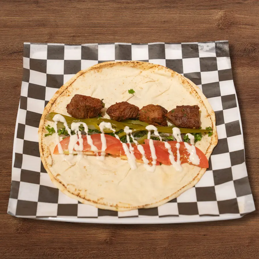 Beef Kabob Sandwich